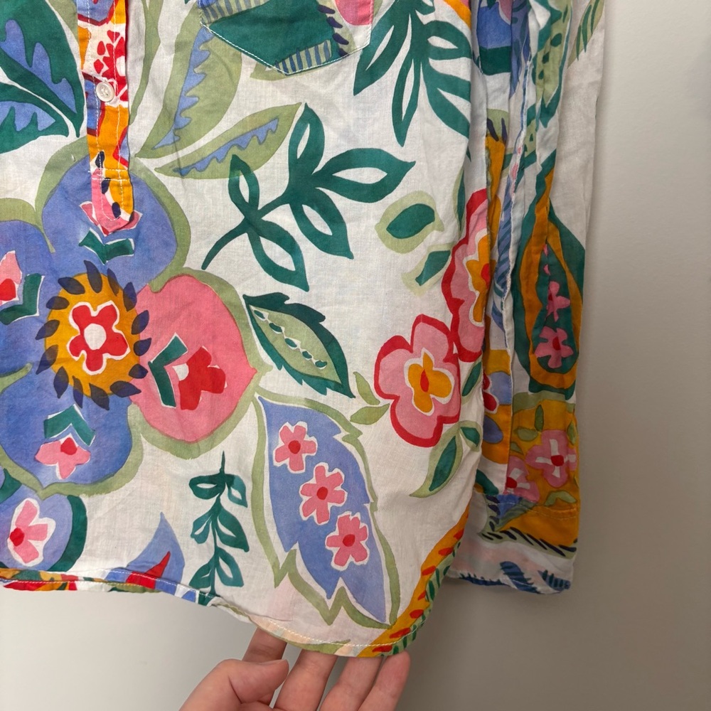 J. Crew Bold Colorful Floral Button Up - Picture 5 of 7